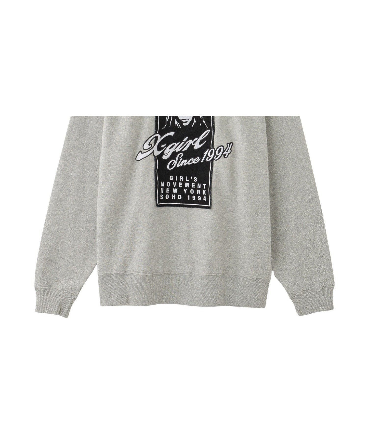 【エックスガール/X-girl】のFACE BOX PATCH ZIP UP SWEAT HOODIE インテリア・キッズ・メンズ・レディースファッション・服の通販 founy(ファニー) 　ファッション　Fashion　レディースファッション　Fashion for Women　トップス・カットソー　Cut & Sew Tops　レディースパーカー・カジュアルフーディー　Casual Hoodies & Sweatshirts　スウェット・クルーネックトップス　Sweatshirts & Crewnecks / Relaxed Fit Sweat Tops　おすすめ　Recommended / Our Picks　グラフィック　Graphic, Graphic Design　コンパクト　Compact, Small Size　スウェット / スエット　Sweatshirt, Sweatwear　セットアップ　Set-Up, Coordinated Outfit　デニム　Denim, Jeans Material　パッチ　Patch, Appliqué　フロント　Front, Front Design　ロング　Long, Long-Length　ワンポイント　One Point, Statement Accent　定番　Standard, Basic Item　旅行　Travel　A/W・秋冬　Autumn/Winter　長袖　Long Sleeve, Full Sleeve　ASH|ID: prp329100004684490 ipo3291000000033914029