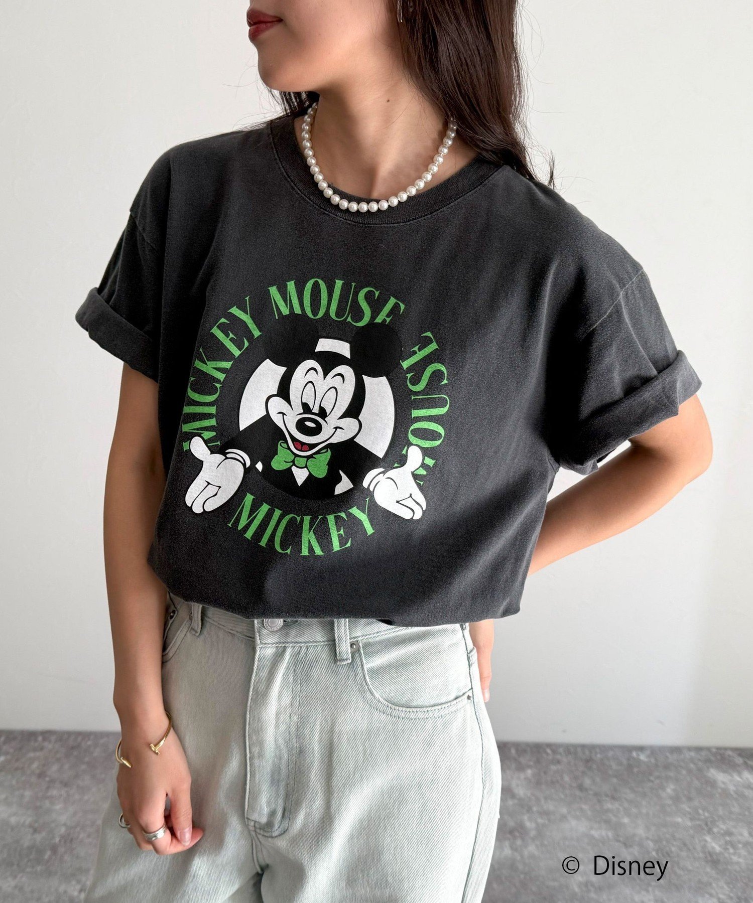 【フレディ&グロスター/FREDY&GLOSTER】の【GOOD ROCK SPEED/グッドロックスピード】Disney Mickey 半袖Tシャツ インテリア・キッズ・メンズ・レディースファッション・服の通販 founy(ファニー) 　ファッション　Fashion　レディースファッション　Fashion for Women　トップス・カットソー　Cut & Sew Tops　シャツ・ブラウス・オフィスカジュアル　Elegant Blouses & Button-Ups　ロングTシャツ・Tシャツ　Longline T-Shirts & Tees　ウォッシュ　Washed Finish　ヴィンテージ　Vintage Style　カーディガン　Cardigan, Knitwear　グラフィック　Graphic, Graphic Design　サークル　Circle, Round Design　ジャケット　Jacket, Outerwear　フェイス　Face, Facial Design　プリント　Print, Printed Pattern　ボトム　Bottoms, Lower Wear　半袖　Short Sleeve, Half Sleeve　リラックス　Relax, Relaxed Fit　おすすめ　Recommended / Our Picks　2025年　2025　2025春夏・S/S　Spring/Summer 2025 SS25　チャコールグレー|ID: prp329100004684954 ipo3291000000033833107