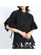 【ヴァン/Vin】のキャンディースリーブカットソー 人気、トレンドファッション・服の通販 founy(ファニー) ファッション Fashion レディースファッション Fashion for Women トップス・カットソー Cut & Sew Tops カットソー・ベーシックTシャツ Cut-and-Sewn Tops / Stretch Tees & Basics ギャザー Gathered, Ruffled スリーブ Sleeve, Long Sleeve / Short Sleeve thumbnail ブラック|ID: prp329100004684961 ipo3291000000033833153