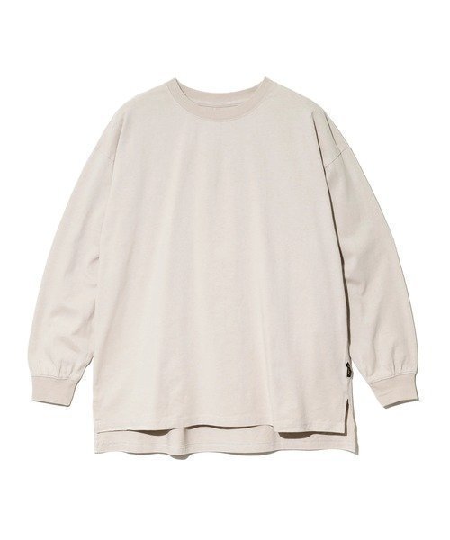 【ゴースローキャラバン/go slow caravan】のCUBE SUGAR/キューブシュガー 20/-OE天竺BigロンTEE (WOMENS) インテリア・キッズ・メンズ・レディースファッション・服の通販 founy(ファニー) 　ファッション　Fashion　レディースファッション　Fashion for Women　トップス・カットソー　Cut & Sew Tops　ロングTシャツ・Tシャツ　Longline T-Shirts & Tees　ビッグ　Big, Oversized　ベスト　Vest, Waistcoat　ベーシック　Basic, Essential　無地　Plain, Solid Color　ベージュ|ID: prp329100004685000 ipo3291000000033833401