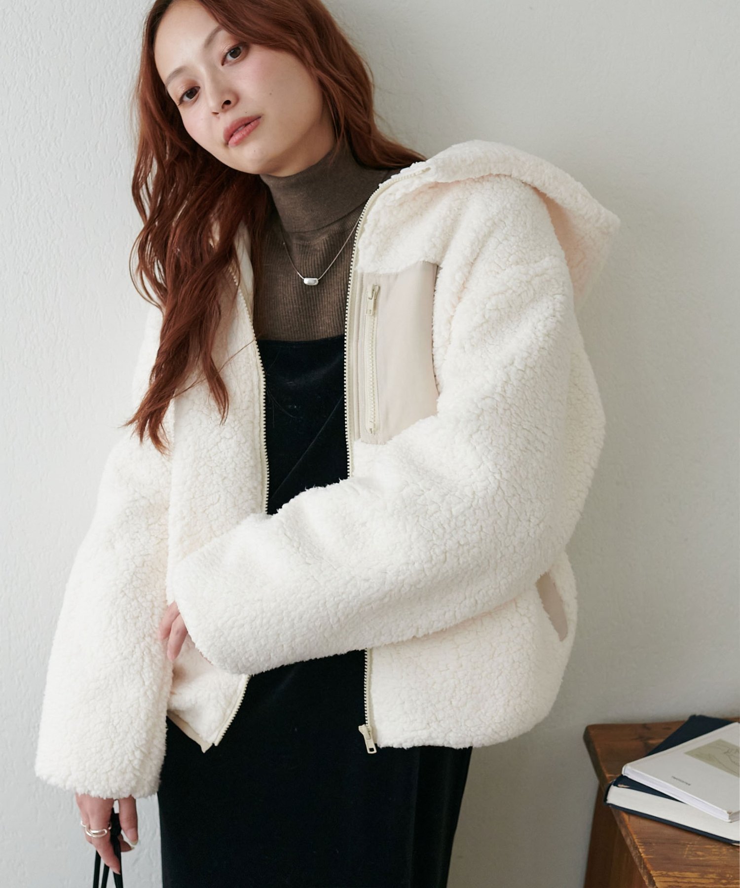 【ディスコート/Discoat】の【WEB限定】フードボアブルゾン インテリア・キッズ・メンズ・レディースファッション・服の通販 founy(ファニー) 　ファッション　Fashion　レディースファッション　Fashion for Women　アウター　Coat / Outerwear Collection　ブルゾンジャケット・スポーティアウター　Blouson Jackets　インナー　Innerwear　スタンド　Stand Collar, Upright Stand　ブルゾン　Blouson, Bomber Jacket　ポケット　Pocket, Pocket Detail　リラックス　Relax, Relaxed Fit　A/W・秋冬　Autumn/Winter　軽量　Lightweight, Ultra Light　アイボリー|ID: prp329100004685021 ipo3291000000034499559