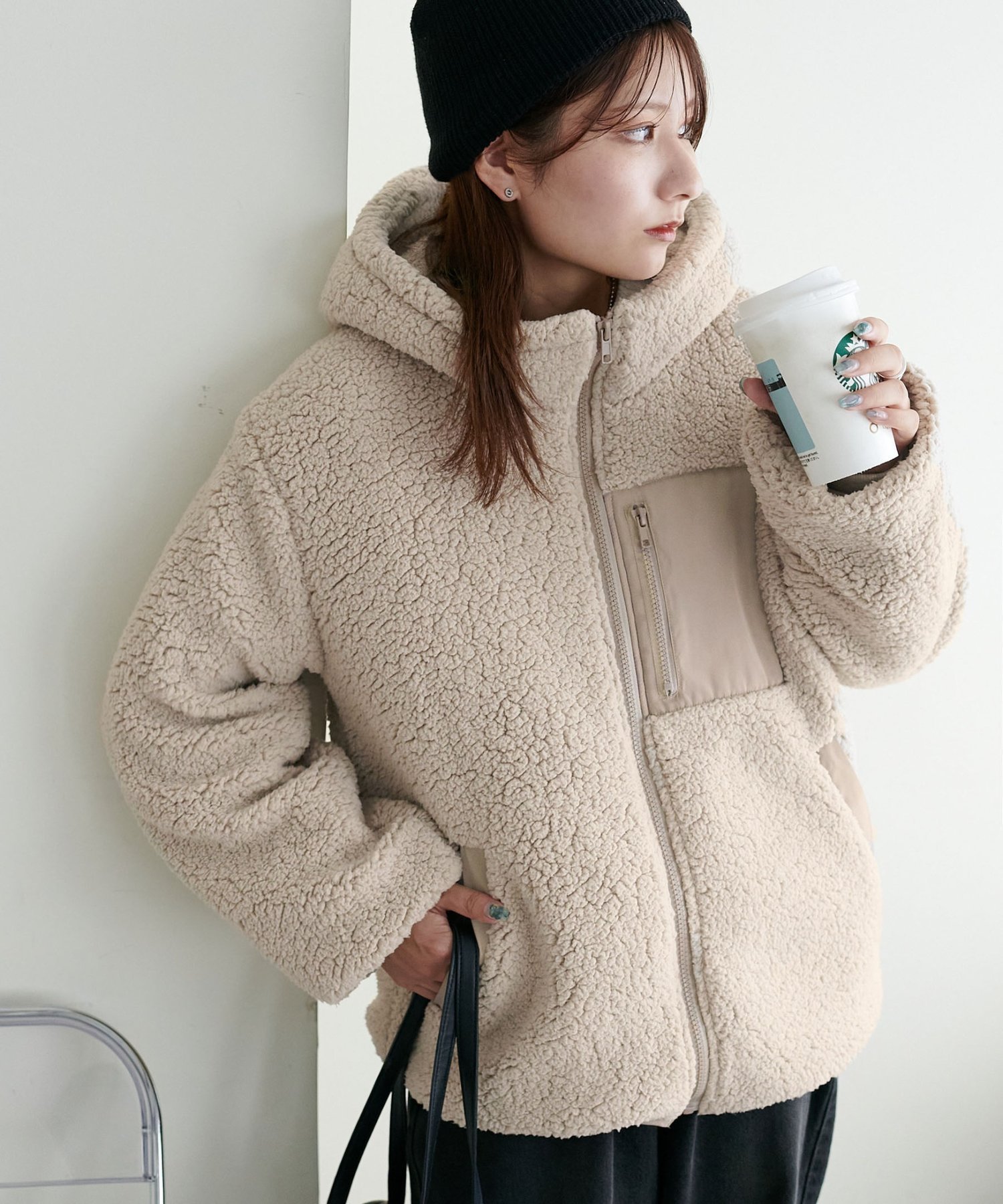 【ディスコート/Discoat】の【WEB限定】フードボアブルゾン インテリア・キッズ・メンズ・レディースファッション・服の通販 founy(ファニー) 　ファッション　Fashion　レディースファッション　Fashion for Women　アウター　Coat / Outerwear Collection　ブルゾンジャケット・スポーティアウター　Blouson Jackets　インナー　Innerwear　スタンド　Stand Collar, Upright Stand　ブルゾン　Blouson, Bomber Jacket　ポケット　Pocket, Pocket Detail　リラックス　Relax, Relaxed Fit　A/W・秋冬　Autumn/Winter　軽量　Lightweight, Ultra Light　グレージュ|ID: prp329100004685021 ipo3291000000034499560