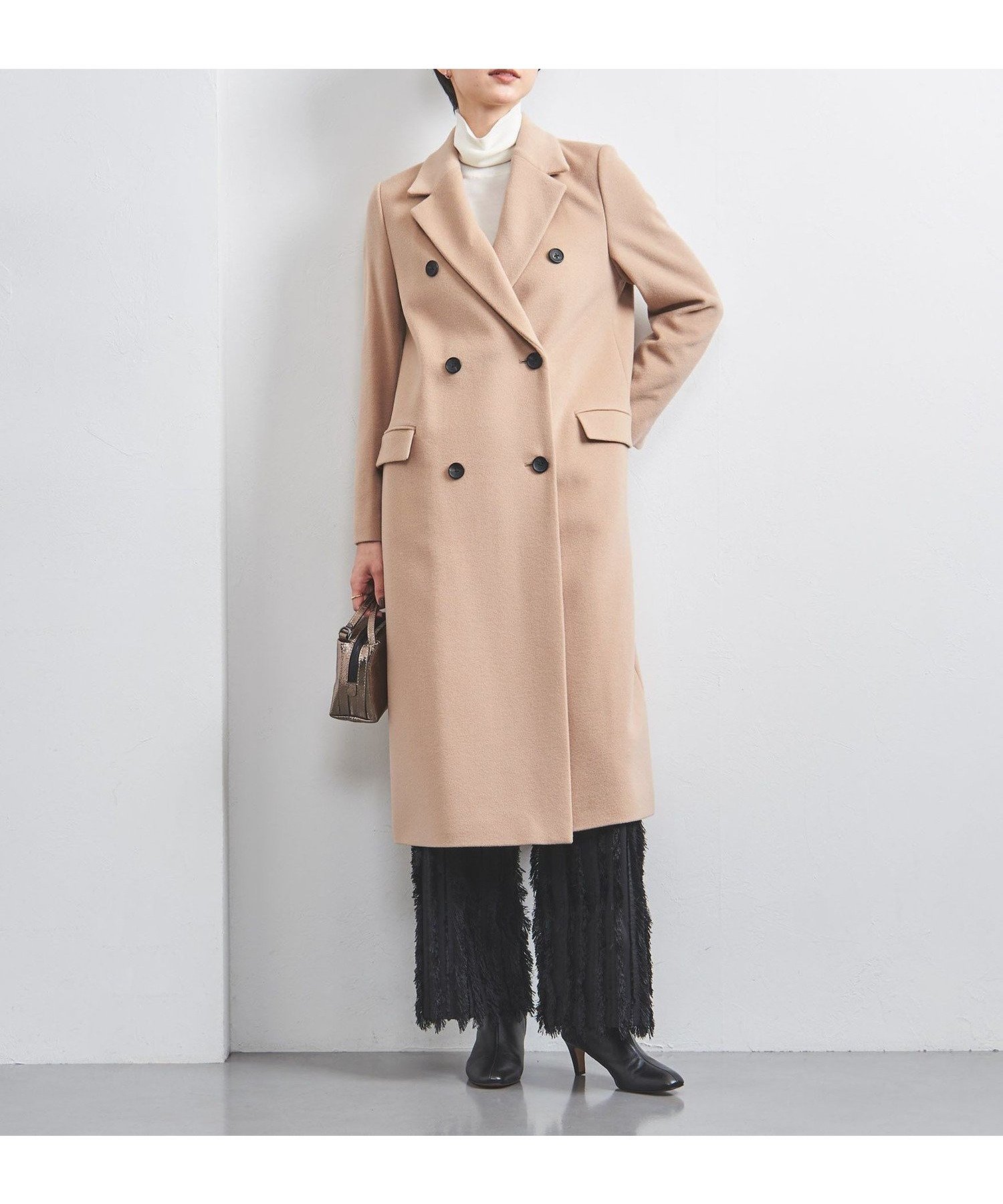 【ユナイテッドアローズ/UNITED ARROWS】のダブルブレスト テーラード コート 人気、トレンドファッション・服の通販 founy(ファニー) 　ファッション　Fashion　レディースファッション　Fashion for Women　アウター　Coat / Outerwear Collection　コート・ロングコート・ピーコート　Long Coats, Peacoats & More　おすすめ　Recommended / Our Picks　コンパクト　Compact, Small Size　ストライプ　Stripe, Striped Pattern　ダブル　Double, Double-Breasted　テーラード　Tailored, Tailored Fit　ボトム　Bottoms, Lower Wear　ポケット　Pocket, Pocket Detail　 other-1|ID: prp329100004685053 ipo3291000000033833859