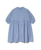 【ゴースローキャラバン/go slow caravan】のCOLORK/カラック ギンガムチェックギャザーチュニック (WOMENS) ネイビー|ID: prp329100004685056 ipo3291000000033833902