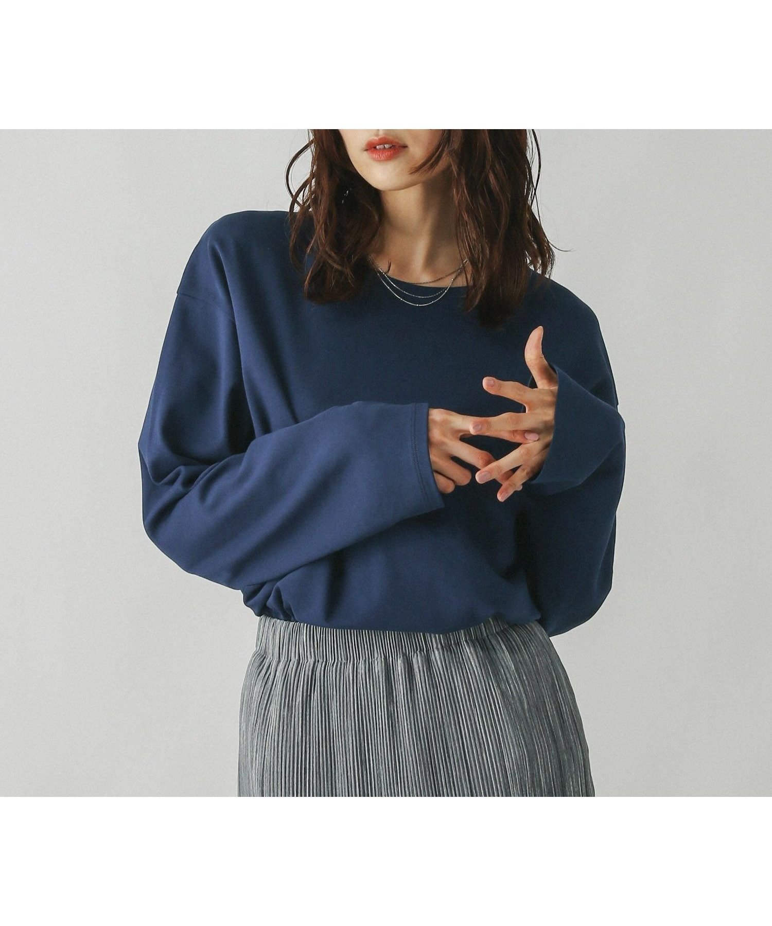 【グローバルワーク/GLOBAL WORK】のFffit エフィット/汚れ落ちやすい長袖T/580820 インテリア・キッズ・メンズ・レディースファッション・服の通販 founy(ファニー) ファッション Fashion レディースファッション Fashion for Women トップス・カットソー Cut & Sew Tops おすすめ Recommended / Our Picks インナー Innerwear ジャケット Jacket, Outerwear フィット Fit, Slim Fit リラックス Relax, Relaxed Fit 長袖 Long Sleeve, Full Sleeve ネイビー88|ID: prp329100004685063 ipo3291000000034729062