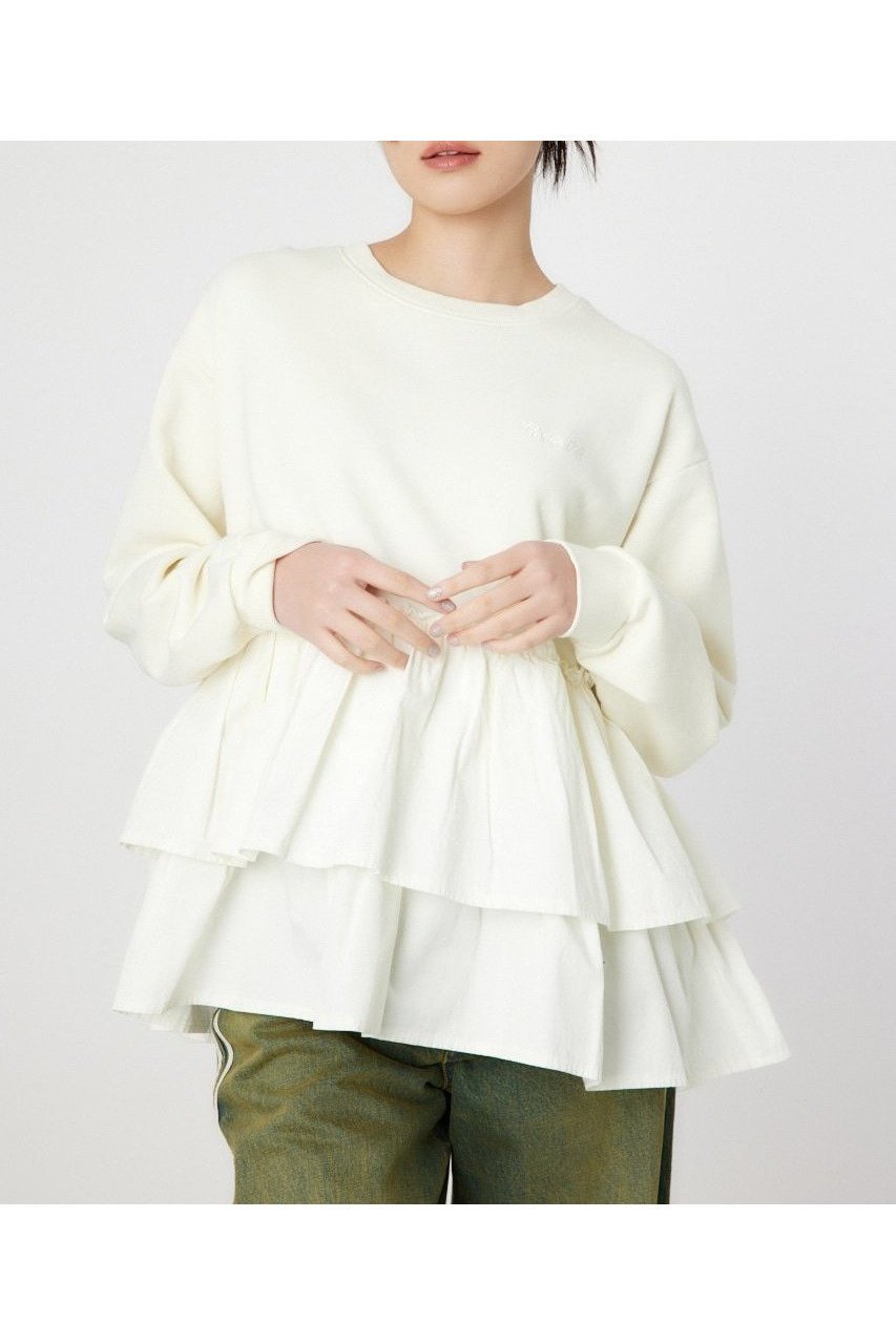 【ロデオクラウンズワイドボウル/RODEO CROWNS WIDE BOWL】のピグメント布帛ドッキングトップス 人気、トレンドファッション・服の通販 founy(ファニー) 　ファッション　Fashion　レディースファッション　Fashion for Women　トップス・カットソー　Cut & Sew Tops　カットソー　Cut and Sewn Top　ドッキング　Docking, Mixed Material　フリル　Frill, Ruffle　ポケット　Pocket, Pocket Detail　 other-1|ID: prp329100004685064 ipo3291000000033833939