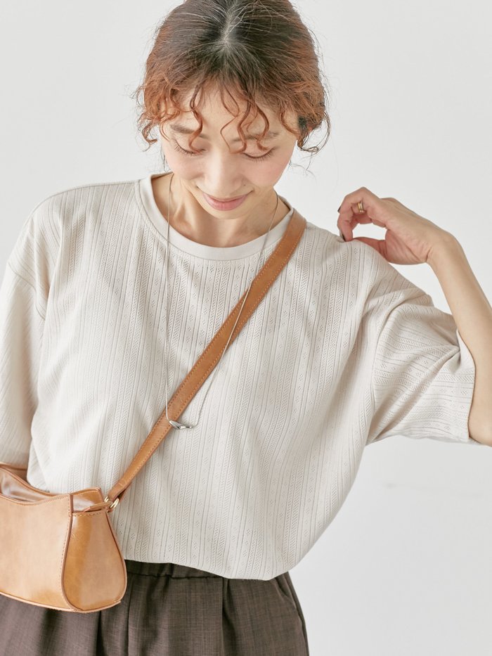 【テチチ/Te chichi】のパターンメッシュTシャツ インテリア・キッズ・メンズ・レディースファッション・服の通販 founy(ファニー) https://founy.com/ ファッション Fashion レディースファッション Fashion for Women トップス・カットソー Cut & Sew Tops シャツ・ブラウス・オフィスカジュアル Elegant Blouses & Button-Ups ロングTシャツ・Tシャツ Longline T-Shirts & Tees テレコ Ribbed, Rib Stitch パターン Pattern, Design Print メッシュ Mesh, Net Fabric リラックス Relax, Relaxed Fit |ID: prp329100004685068 ipo3291000000033833970