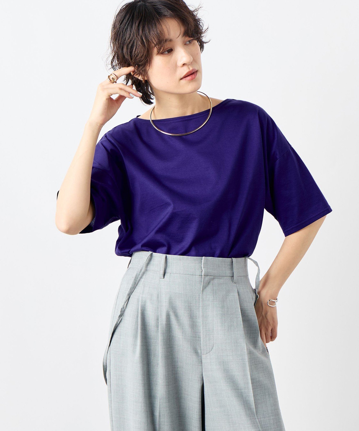【ノーリーズ/NOLLEY'S】のMY STANDARD Tシャツ インテリア・キッズ・メンズ・レディースファッション・服の通販 founy(ファニー) 　ファッション　Fashion　レディースファッション　Fashion for Women　トップス・カットソー　Cut & Sew Tops　シャツ・ブラウス・オフィスカジュアル　Elegant Blouses & Button-Ups　ロングTシャツ・Tシャツ　Longline T-Shirts & Tees　キャミワンピース　Cami Dress, Slip Dress　定番　Standard, Basic Item　人気　Popular, Best Seller　無地　Plain, Solid Color　リラックス　Relax, Relaxed Fit　ロング　Long, Long-Length　おすすめ　Recommended / Our Picks　夏　Summer　2025年　2025　2025春夏・S/S　Spring/Summer 2025 SS25　ロイヤルブルー|ID: prp329100004685083 ipo3291000000033834065