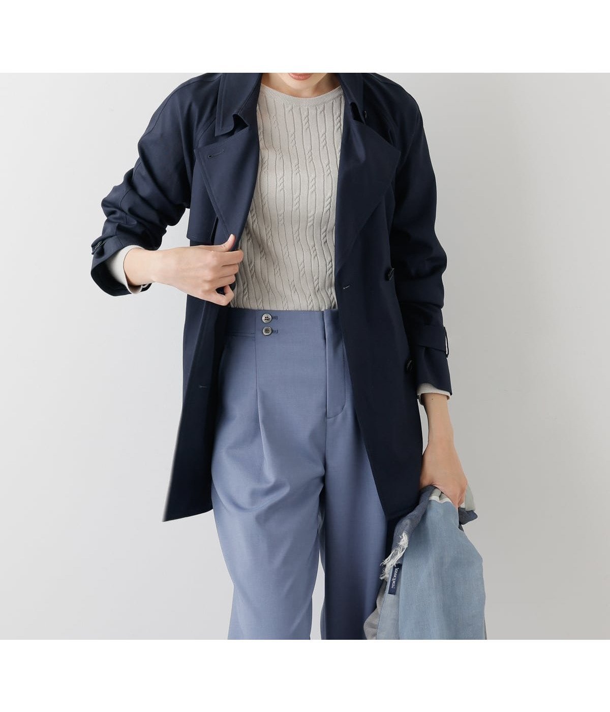 【ニューヨーカー/NEWYORKER】のフローソフトツイル ショートトレンチコート インテリア・キッズ・メンズ・レディースファッション・服の通販 founy(ファニー) 　ファッション　Fashion　レディースファッション　Fashion for Women　アウター　Coat / Outerwear Collection　コート・ロングコート・ピーコート　Long Coats, Peacoats & More　トレンチコート / 春秋の定番アウター　Trench Coats　春　Spring　ショート　Short, Short Length　シンプル　Simple, Minimal　スタイリッシュ　Stylish, Fashionable　ストレッチ　Stretch, Stretchy Fabric　スリーブ　Sleeve, Long Sleeve / Short Sleeve　トレンチ　Trench, Trench Coat　ベーシック　Basic, Essential　ポケット　Pocket, Pocket Detail　リラックス　Relax, Relaxed Fit　ワイド　Wide, Wide Fit　S/S・春夏　SS, Spring/Summer, Warm Season　夏　Summer　ビジネス 仕事 通勤　Business / Work / Commuting　ネイビー|ID: prp329100004685090 ipo3291000000033834131