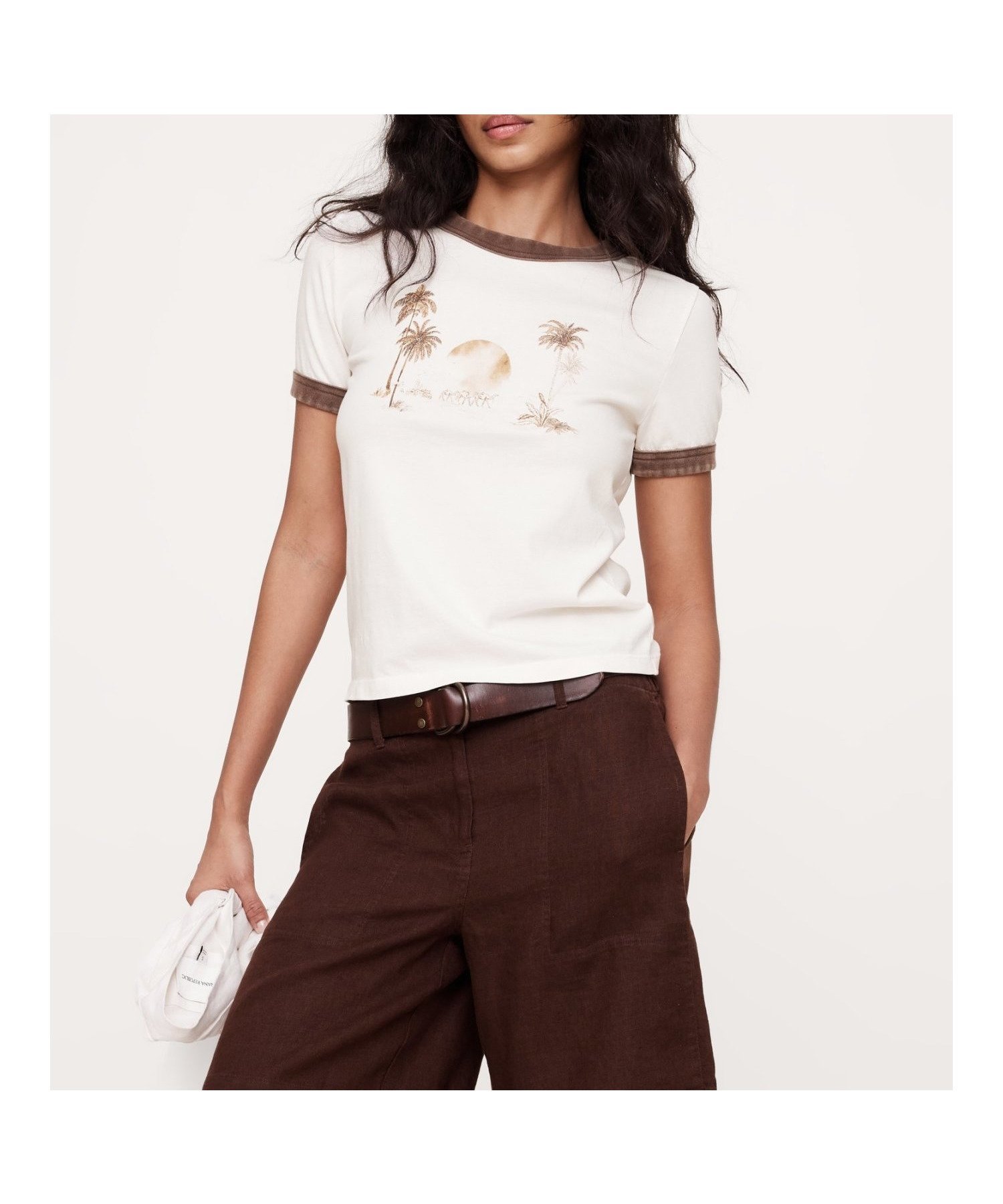 【バナナ リパブリック/BANANA REPUBLIC】のライトウェイト コットン クルーネックTシャツ インテリア・キッズ・メンズ・レディースファッション・服の通販 founy(ファニー) 　ファッション　Fashion　レディースファッション　Fashion for Women　トップス・カットソー　Cut & Sew Tops　シャツ・ブラウス・オフィスカジュアル　Elegant Blouses & Button-Ups　ロングTシャツ・Tシャツ　Longline T-Shirts & Tees　ショート　Short, Short Length　ストレート　Straight, Straight Cut　スリーブ　Sleeve, Long Sleeve / Short Sleeve　ビーチ　Beach, Seaside　フィット　Fit, Slim Fit　リゾート　Resort, Vacation Style　MULTI_PRINT|ID: prp329100004685095 ipo3291000000033834148