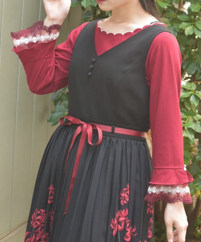 【アクシーズファム/axes femme】のカラー刺繍チュールレースプルオーバー インテリア・キッズ・メンズ・レディースファッション・服の通販 founy(ファニー) https://founy.com/ ファッション Fashion レディースファッション Fashion for Women トップス・カットソー Cut & Sew Tops カジュアルプルオーバー・ニットトップス Pullovers & Knit Tops / Casual Pullovers おすすめ Recommended / Our Picks インナー Innerwear スカラップ Scallop, Scalloped Edge デコルテ Décolleté, Neckline レース Lace, Lace Fabric ワイド Wide, Wide Fit 羽織 Haori, Light Jacket |ID: prp329100004685102 ipo3291000000033834170