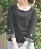 【アクシーズファム/axes femme】のカラー刺繍チュールレースプルオーバー 黒|ID: prp329100004685102 ipo3291000000033834175