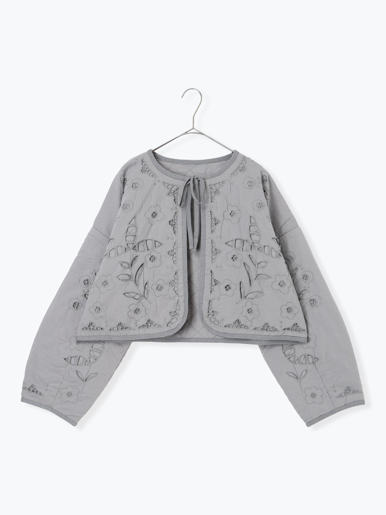 【サマンサモスモス/Samansa Mos2】の中綿カットワークキルトジャケット インテリア・キッズ・メンズ・レディースファッション・服の通販 founy(ファニー) 　ファッション　Fashion　レディースファッション　Fashion for Women　アウター　Coat / Outerwear Collection　レディースジャケット・軽アウター　Jackets　キルト　Quilt, Quilted Fabric　ジャケット　Jacket, Outerwear　パイピング　Piping, Trim Design　ワーク　Workwear, Utility Style　秋　Autumn　ブルー|ID: prp329100004685108 ipo3291000000033834225