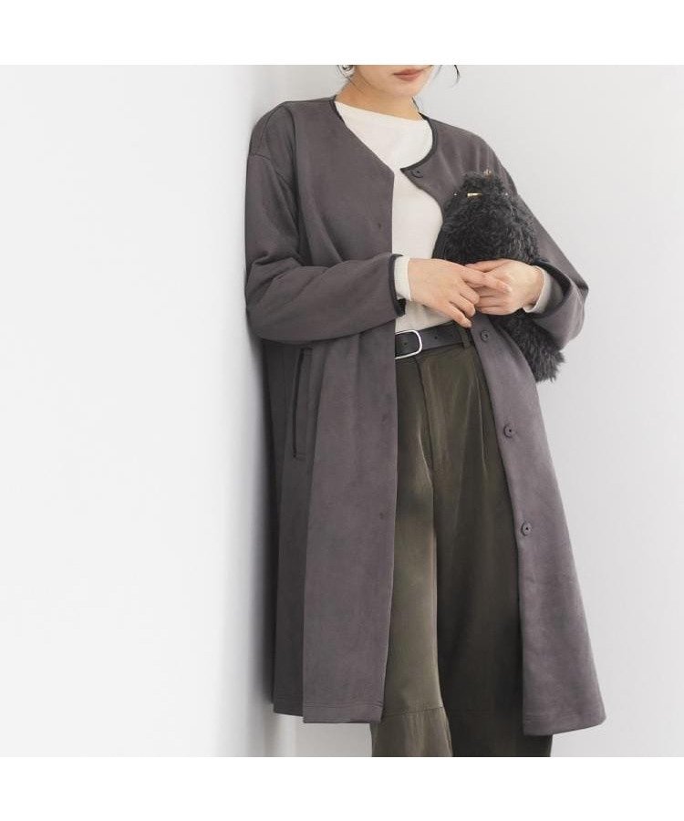 【アンタイトル/UNTITLED】の【洗える/軽羽織り】マシュマロタッチ スエード調コート 人気、トレンドファッション・服の通販 founy(ファニー) ファッション Fashion レディースファッション Fashion for Women アウター Coat / Outerwear Collection コート・ロングコート・ピーコート Long Coats, Peacoats & More スマート Smart, Elegant パイピング Piping, Trim Design ポケット Pocket, Pocket Detail 洗える Machine Washable 秋 Autumn other-1|ID: prp329100004685129 ipo3291000000034441651