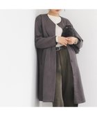 【アンタイトル/UNTITLED】の【洗える/軽羽織り】マシュマロタッチ スエード調コート チャコールグレー|ID: prp329100004685129 ipo3291000000034441652