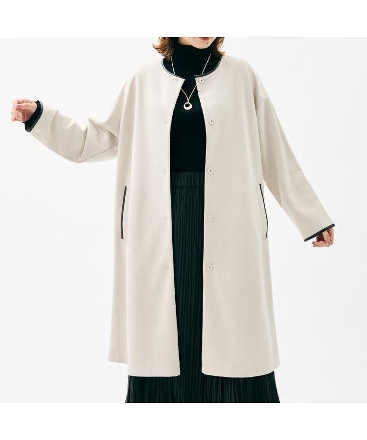 【アンタイトル/UNTITLED】の【洗える/軽羽織り】マシュマロタッチ スエード調コート インテリア・キッズ・メンズ・レディースファッション・服の通販 founy(ファニー) ファッション Fashion レディースファッション Fashion for Women アウター Coat / Outerwear Collection コート・ロングコート・ピーコート Long Coats, Peacoats & More スマート Smart, Elegant パイピング Piping, Trim Design ポケット Pocket, Pocket Detail 洗える Machine Washable 秋 Autumn グレージュ|ID: prp329100004685129 ipo3291000000034441655