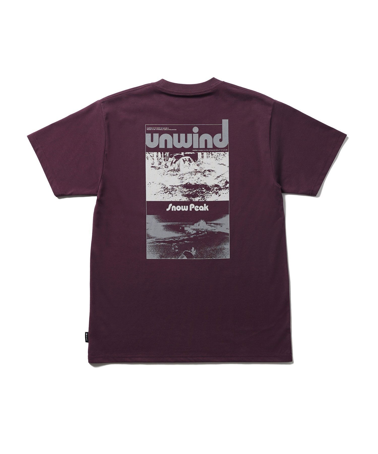 【スノーピーク/SNOW PEAK】のUnwind T-Shirt インテリア・キッズ・メンズ・レディースファッション・服の通販 founy(ファニー) 　ファッション　Fashion　レディースファッション　Fashion for Women　トップス・カットソー　Cut & Sew Tops　シャツ・ブラウス・オフィスカジュアル　Elegant Blouses & Button-Ups　ロングTシャツ・Tシャツ　Longline T-Shirts & Tees　春　Spring　グラフィック　Graphic, Graphic Design　吸水　Absorbent, Quick-Dry　スマート　Smart, Elegant　フィット　Fit, Slim Fit　フロント　Front, Front Design　リラックス　Relax, Relaxed Fit　S/S・春夏　SS, Spring/Summer, Warm Season　夏　Summer　2025年　2025　2025春夏・S/S　Spring/Summer 2025 SS25　BURGUNDY|ID: prp329100004685136 ipo3291000000033834383