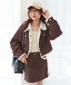 【マジェスティック レゴン/MAJESTIC LEGON】のボアトリムクロップドジャケット 人気、トレンドファッション・服の通販 founy(ファニー) ファッション Fashion レディースファッション Fashion for Women アウター Coat / Outerwear Collection レディースジャケット・軽アウター Jackets おすすめ Recommended / Our Picks キルティング Quilted, Quilting コーデュロイ Corduroy, Cord Fabric ジャケット Jacket, Outerwear セットアップ Set-Up, Coordinated Outfit ダウン Down, Puffer デニム Denim, Jeans Material ドッキング Docking, Mixed Material フロント Front, Front Design 再入荷 Restock / Back in Stock thumbnail ブラウン|ID: prp329100004685155 ipo3291000000033834490