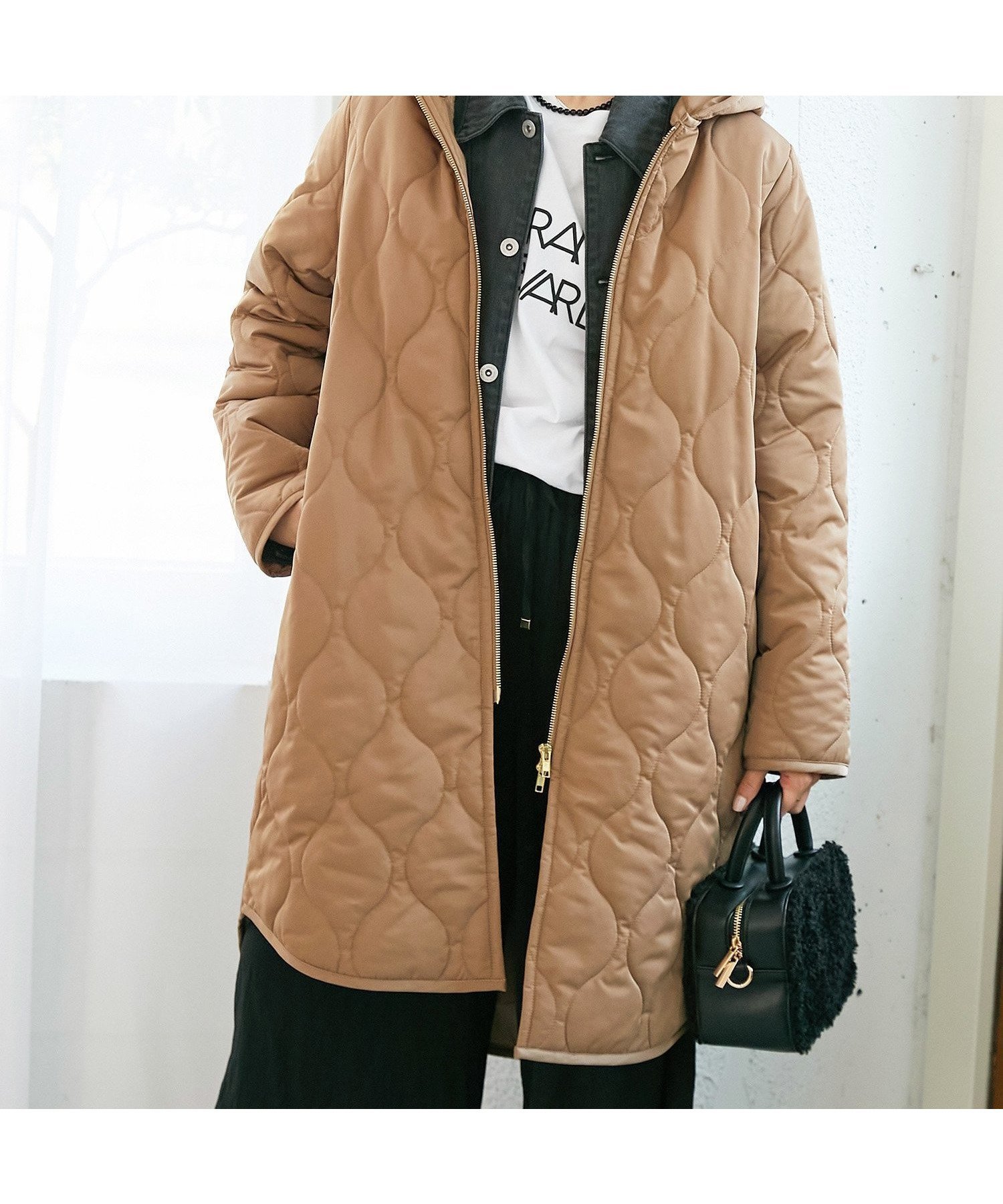 【ルクールブラン/le.coeur blanc】の《WEB限定アイテム》マルチWAYキルティングコート インテリア・キッズ・メンズ・レディースファッション・服の通販 founy(ファニー) ファッション Fashion レディースファッション Fashion for Women アウター Coat / Outerwear Collection コート・ロングコート・ピーコート Long Coats, Peacoats & More おすすめ Recommended / Our Picks インナー Innerwear カットソー Cut and Sewn Top キルティング Quilted, Quilting シンプル Simple, Minimal ストール Stole, Wrap ダブル Double, Double-Breasted デニム Denim, Jeans Material トレーナー Sweatshirt, Trainer ベスト Vest, Waistcoat ポケット Pocket, Pocket Detail マフラー Scarf, Muffler エレガント 上品 Elegant 秋 Autumn キャメル|ID: prp329100004685189 ipo3291000000034497855