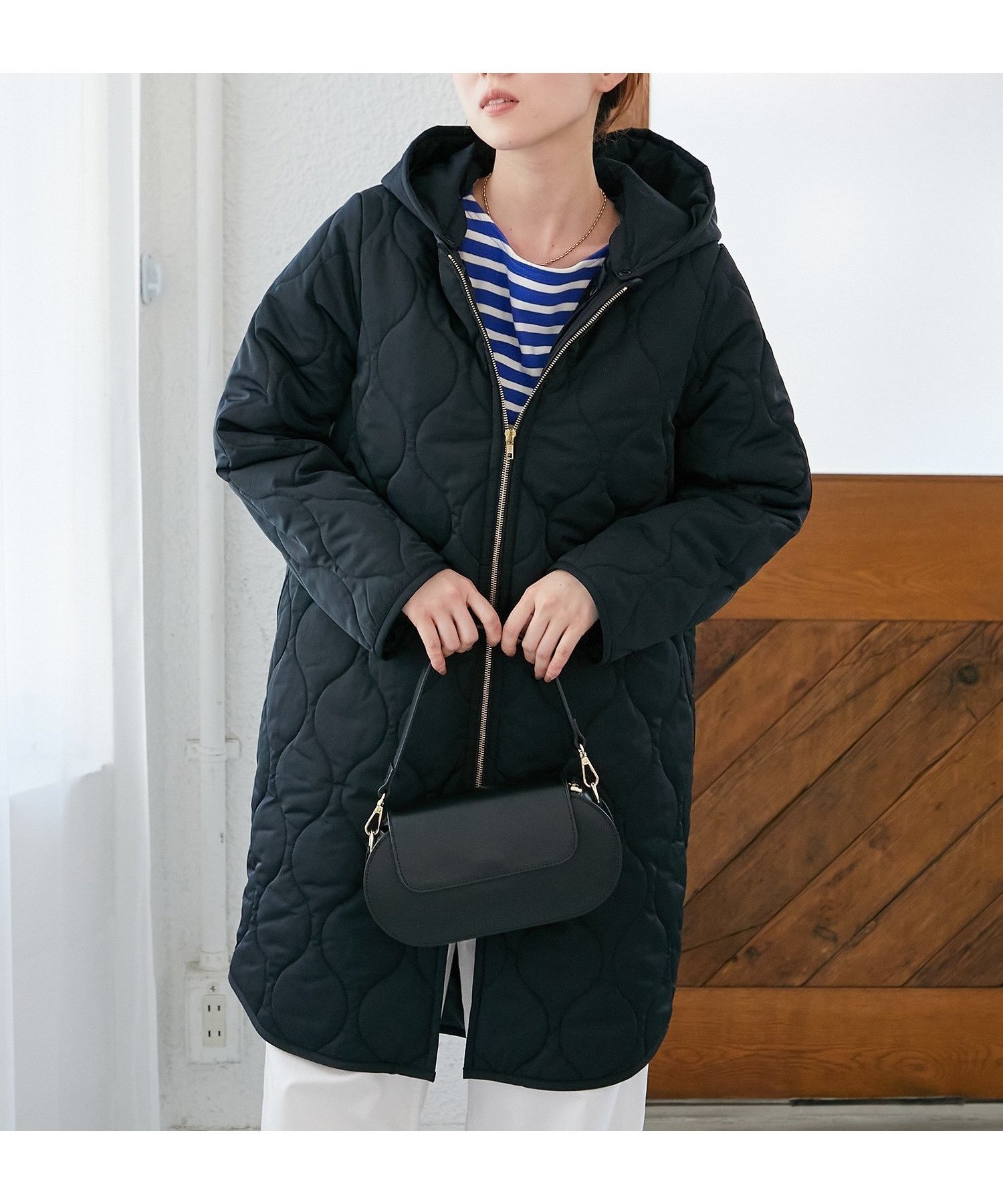 【ルクールブラン/le.coeur blanc】の《WEB限定アイテム》マルチWAYキルティングコート インテリア・キッズ・メンズ・レディースファッション・服の通販 founy(ファニー) ファッション Fashion レディースファッション Fashion for Women アウター Coat / Outerwear Collection コート・ロングコート・ピーコート Long Coats, Peacoats & More おすすめ Recommended / Our Picks インナー Innerwear カットソー Cut and Sewn Top キルティング Quilted, Quilting シンプル Simple, Minimal ストール Stole, Wrap ダブル Double, Double-Breasted デニム Denim, Jeans Material トレーナー Sweatshirt, Trainer ベスト Vest, Waistcoat ポケット Pocket, Pocket Detail マフラー Scarf, Muffler エレガント 上品 Elegant 秋 Autumn ブラック|ID: prp329100004685189 ipo3291000000034497856