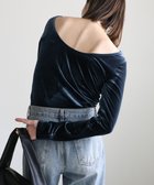 【セレクトモカ/SELECT MOCA】のバレエネックベロアトップス 人気、トレンドファッション・服の通販 founy(ファニー) ファッション Fashion レディースファッション Fashion for Women トップス・カットソー Cut & Sew Tops ベロアトップス Velour Tops / Velvet-Look Items インナー Innerwear thumbnail ネイビー-570|ID: prp329100004685190 ipo3291000000033834763