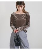 【セレクトモカ/SELECT MOCA】のバレエネックベロアトップス 人気、トレンドファッション・服の通販 founy(ファニー) ファッション Fashion レディースファッション Fashion for Women トップス・カットソー Cut & Sew Tops ベロアトップス Velour Tops / Velvet-Look Items インナー Innerwear thumbnail ブラウン-800|ID: prp329100004685190 ipo3291000000033834769