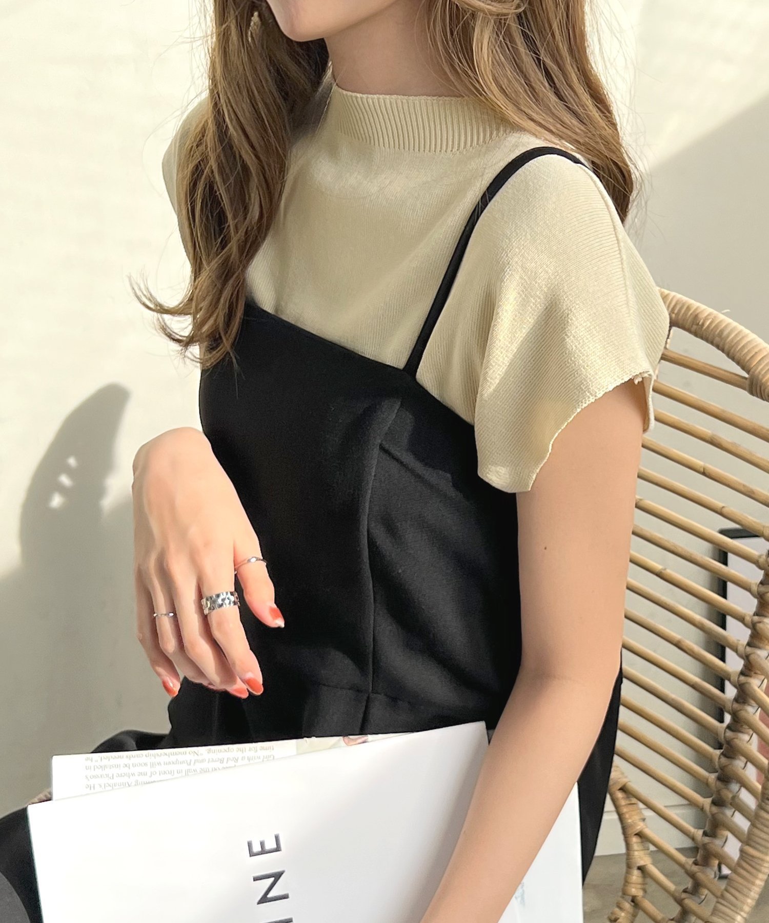 【フューティアランド/futier land】のフレンチスリーブサマーニットトップス/Tシャツ 人気、トレンドファッション・服の通販 founy(ファニー) 　ファッション　Fashion　レディースファッション　Fashion for Women　トップス・カットソー　Cut & Sew Tops　ニット　Knit Tops & Sweaters　シャツ・ブラウス・オフィスカジュアル　Elegant Blouses & Button-Ups　ロングTシャツ・Tシャツ　Longline T-Shirts & Tees　サマー　Summer, Summer Style　シンプル　Simple, Minimal　リラックス　Relax, Relaxed Fit　 other-1|ID: prp329100004685199 ipo3291000000033834830