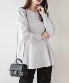 【ラジュール/Lajour】の日本製ペプラムトップス 杢グレー|ID: prp329100004685204 ipo3291000000034848975