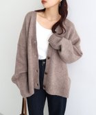 【アンドミー/andme】の天竺編み Vネック 長袖 ニット カーディガン グレージュ|ID: prp329100004685208 ipo3291000000034636205