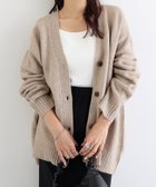 【アンドミー/andme】の天竺編み Vネック 長袖 ニット カーディガン ベージュ|ID: prp329100004685208 ipo3291000000034636206