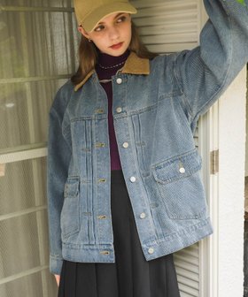 【レトロガール/RETRO GIRL】のコーデュロイ衿デニムGジャン 人気、トレンドファッション・服の通販 founy(ファニー) ファッション Fashion レディースファッション Fashion for Women アウター Coat / Outerwear Collection コーデュロイ Corduroy, Cord Fabric ジャケット Jacket, Outerwear デニム Denim, Jeans Material トレンド Trend, Trending Now ベーシック Basic, Essential ポケット Pocket, Pocket Detail 秋 Autumn |ID:prp329100004685211