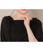 【クチュール ブローチ/Couture Brooch】の【マシンウォッシャブル・UVケア・接触冷感】ラグランレースドッキングカットソー ブラック|ID: prp329100004685223 ipo3291000000033834970