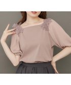 【クチュール ブローチ/Couture Brooch】の【マシンウォッシャブル・UVケア・接触冷感】ラグランレースドッキングカットソー ピンクベージュ|ID: prp329100004685223 ipo3291000000033834973