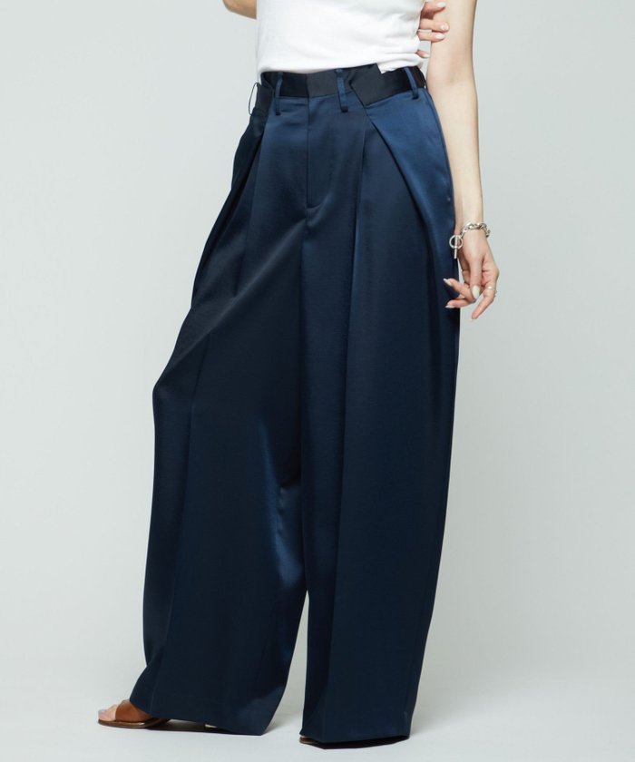 【ユナイテッドアローズ/UNITED ARROWS】のAEWEN MATOPH サテン タック パンツ インテリア・キッズ・メンズ・レディースファッション・服の通販 founy(ファニー) https://founy.com/ ファッション Fashion レディースファッション Fashion for Women パンツ Pants & Trousers ウォッシャブル Machine Washable カットソー Cut and Sewn Top コンパクト Compact, Small Size サテン Satin, Glossy Fabric センター Center, Center Line フィット Fit, Slim Fit ポケット Pocket, Pocket Detail リラックス Relax, Relaxed Fit ワイド Wide, Wide Fit エレガント 上品 Elegant |ID: prp329100004685230 ipo3291000000034537839