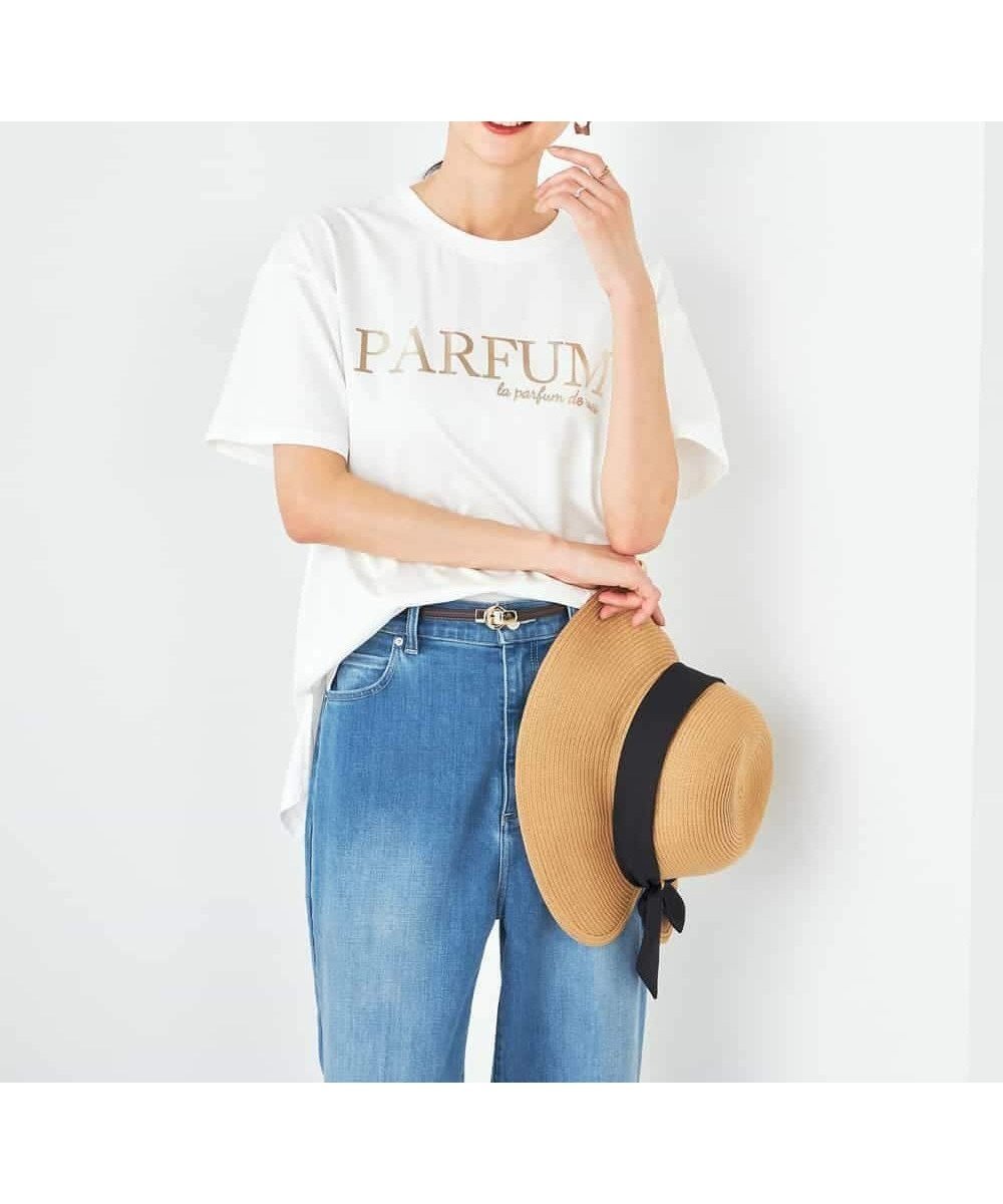 【アー ヴェー ヴェー/a.v.v】の【コットン100%】大人のロゴTシャツ インテリア・キッズ・メンズ・レディースファッション・服の通販 founy(ファニー) 　ファッション　Fashion　レディースファッション　Fashion for Women　トップス・カットソー　Cut & Sew Tops　シャツ・ブラウス・オフィスカジュアル　Elegant Blouses & Button-Ups　ロングTシャツ・Tシャツ　Longline T-Shirts & Tees　インナー　Innerwear　カーディガン　Cardigan, Knitwear　スカンツ　Skants, Wide-Leg Culottes　ダウン　Down, Puffer　デニム　Denim, Jeans Material　プリント　Print, Printed Pattern　ボトム　Bottoms, Lower Wear　再入荷　Restock / Back in Stock　おすすめ　Recommended / Our Picks　ホワイト|ID: prp329100004685231 ipo3291000000033835041
