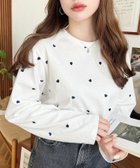 【モーメントプラス/moment+ / MEN】の綿100%天竺ハート刺繍ロングTシャツ オフホワイト|ID: prp329100004685233 ipo3291000000033835051
