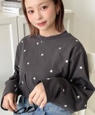 【モーメントプラス/moment+ / MEN】の綿100%天竺ハート刺繍ロングTシャツ チャコールグレー|ID: prp329100004685233 ipo3291000000033835056