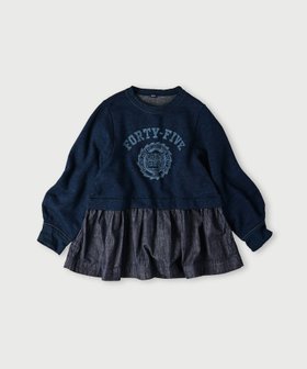 【フォーティファイブ アール/45R】の裏毛とデニムのパフTシャツ(インディゴ) 人気、トレンドファッション・服の通販 founy(ファニー) ファッション Fashion レディースファッション Fashion for Women トップス・カットソー Cut & Sew Tops シャツ・ブラウス・オフィスカジュアル Elegant Blouses & Button-Ups ロングTシャツ・Tシャツ Longline T-Shirts & Tees インディゴ Indigo Denim デニム Denim, Jeans Material フレア Flare, Flared プリント Print, Printed Pattern リメイク Remake, Reconstructed |ID:prp329100004685268