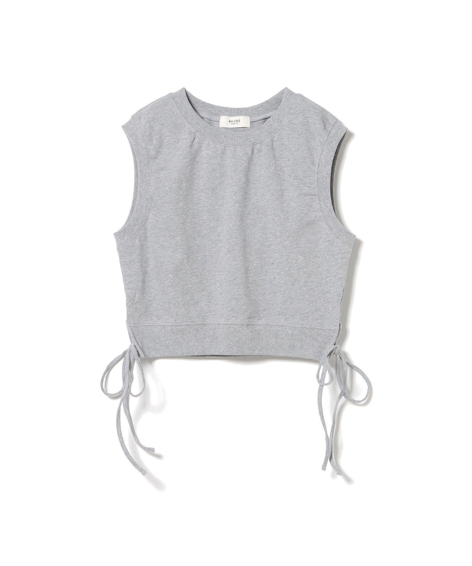 【ビームス ハート/BEAMS HEART】のサイドリボン ノースリーブ スウェット 人気、トレンドファッション・服の通販 founy(ファニー) 　ファッション　Fashion　レディースファッション　Fashion for Women　トップス・カットソー　Cut & Sew Tops　キャミソール&ノースリーブ　Camisoles & Sleeveless Tops　レディースパーカー・カジュアルフーディー　Casual Hoodies & Sweatshirts　スウェット・クルーネックトップス　Sweatshirts & Crewnecks / Relaxed Fit Sweat Tops　おすすめ　Recommended / Our Picks　カットソー　Cut and Sewn Top　コンパクト　Compact, Small Size　スウェット / スエット　Sweatshirt, Sweatwear　デニム　Denim, Jeans Material　ノースリーブ　Sleeveless, No-Sleeve　フィット　Fit, Slim Fit　リボン　Ribbon, Bow　ワイド　Wide, Wide Fit　 other-1|ID: prp329100004685285 ipo3291000000033835320