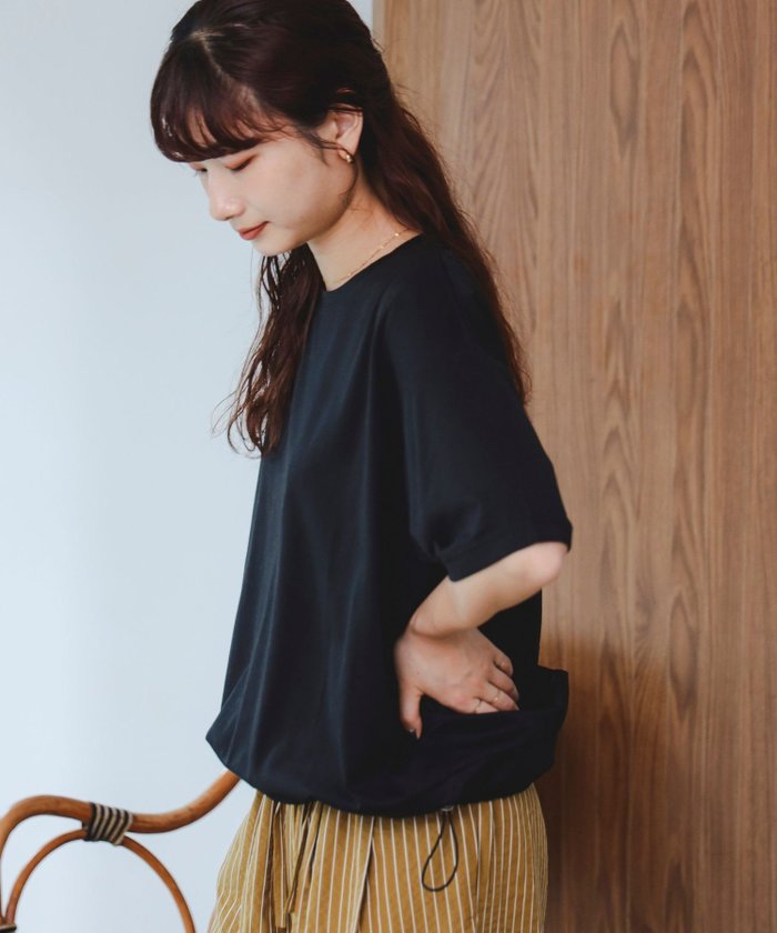 【ビームス ハート/BEAMS HEART】の【洗濯機洗い可】異素材 ドロスト プルオーバー 25SS 半袖 トップス ドローコード インテリア・キッズ・メンズ・レディースファッション・服の通販 founy(ファニー) https://founy.com/ ファッション Fashion レディースファッション Fashion for Women トップス・カットソー Cut & Sew Tops カジュアルプルオーバー・ニットトップス Pullovers & Knit Tops / Casual Pullovers 2025年 2025 2025春夏・S/S Spring/Summer 2025 SS25 カットソー Cut and Sewn Top コンビ Combo, Combination Style スポーツ Sports, Activewear トレンド Trend, Trending Now ドローコード Drawcord, Drawstring Cord バランス Balance, Style Balance フロント Front, Front Design ブロード Broadcloth, Fine Cotton ワイド Wide, Wide Fit 半袖 Short Sleeve, Half Sleeve |ID: prp329100004685287 ipo3291000000033835327