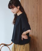 【ビームス ハート/BEAMS HEART】の【洗濯機洗い可】異素材 ドロスト プルオーバー 25SS 半袖 トップス ドローコード BLACK|ID: prp329100004685287 ipo3291000000033997259