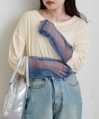 【チャオパニックティピー/CIAOPANIC TYPY】の【新色追加】袖切替シアーアソートTEE アイボリー|ID: prp329100004685292 ipo3291000000033835350