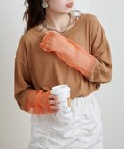 【チャオパニックティピー/CIAOPANIC TYPY】の【新色追加】袖切替シアーアソートTEE キャメル|ID: prp329100004685292 ipo3291000000033835361
