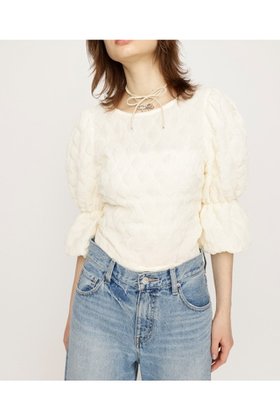 【スライ/SLY】のPUFF SLEEVE CUT トップス 人気、トレンドファッション・服の通販 founy(ファニー) ファッション Fashion レディースファッション Fashion for Women トップス・カットソー Cut & Sew Tops おすすめ Recommended / Our Picks デニム Denim, Jeans Material |ID:prp329100004685300