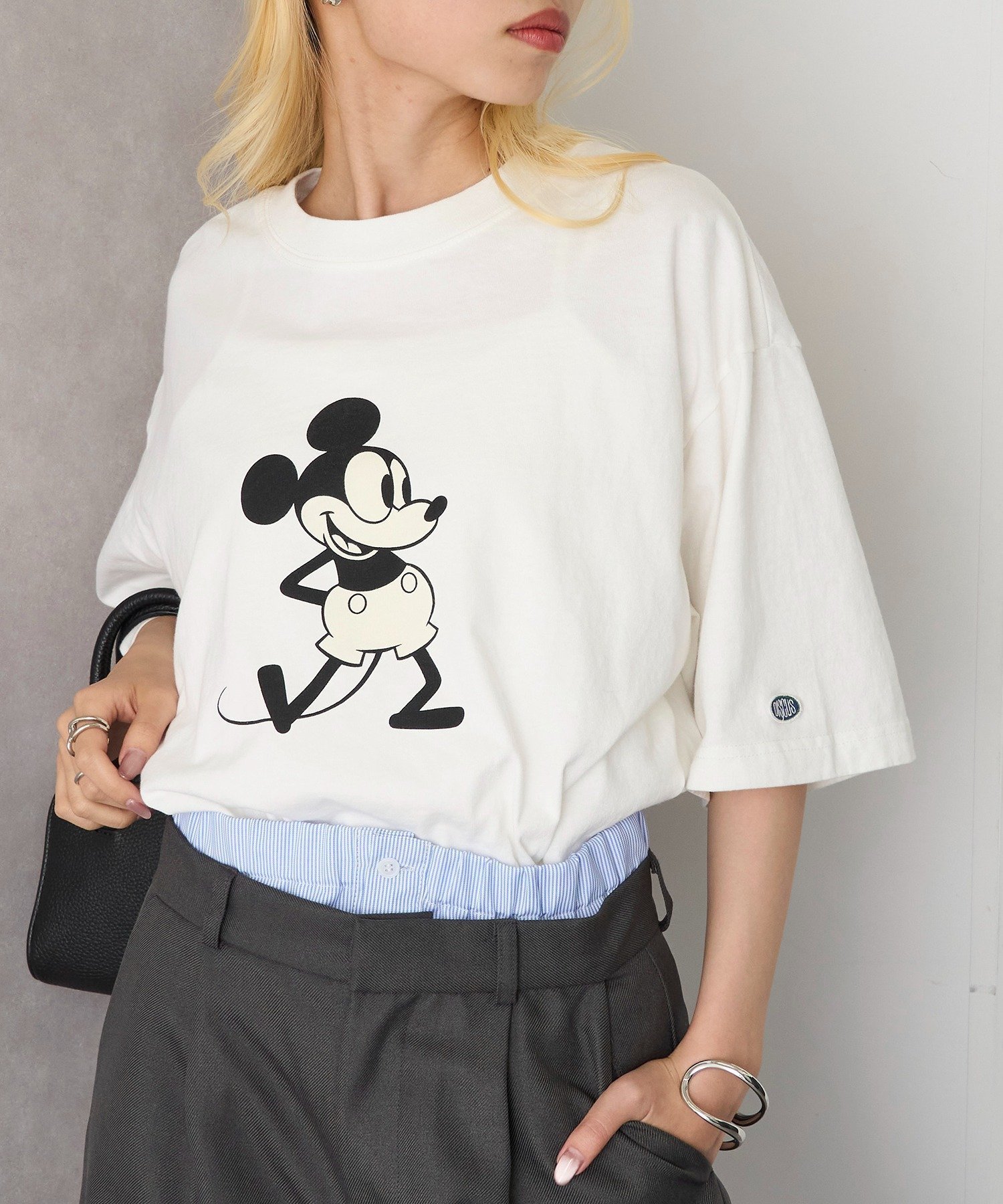 【セットアップセブン/SETUP7】のDISCUS/DISCUS*Disney Tシャツ 5287-5670 インテリア・キッズ・メンズ・レディースファッション・服の通販 founy(ファニー) 　ファッション　Fashion　レディースファッション　Fashion for Women　トップス・カットソー　Cut & Sew Tops　シャツ・ブラウス・オフィスカジュアル　Elegant Blouses & Button-Ups　ロングTシャツ・Tシャツ　Longline T-Shirts & Tees　アクセサリー　Fashion Accessories　カーゴパンツ　Cargo Pants, Utility Pants　カーディガン　Cardigan, Knitwear　キャミワンピース　Cami Dress, Slip Dress　キャラクター　Character, Licensed Characters　コレクション　Collection, Seasonal Line　シンプル　Simple, Minimal　ジャケット　Jacket, Outerwear　スポーツ　Sports, Activewear　スラックス　Slacks, Dress Pants　セットアップ　Set-Up, Coordinated Outfit　トレンド　Trend, Trending Now　パーカー　Hoodie, Parka　リラックス　Relax, Relaxed Fit　再入荷　Restock / Back in Stock　おすすめ　Recommended / Our Picks　WHT|ID: prp329100004685327 ipo3291000000033835494