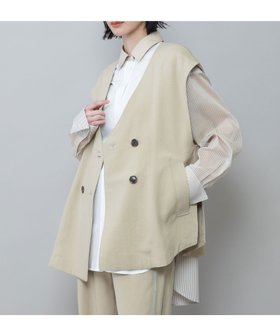 【ミューニック/Munich】のリヨセルオックスベルテッドジレ 人気、トレンドファッション・服の通販 founy(ファニー) ファッション Fashion レディースファッション Fashion for Women アウター Coat / Outerwear Collection トップス・カットソー Cut & Sew Tops ベスト&ジレ / 重ね着スタイル Vests & Gilets インナー Innerwear スリット Slit, Slit Detail セットアップ Set-Up, Coordinated Outfit ダブル Double, Double-Breasted なめらか Smooth, Silky Texture モダン Modern, Contemporary ヨーク Yoke, Yoke Design A/W・秋冬 Autumn/Winter おすすめ Recommended / Our Picks エレガント 上品 Elegant 2025年 2025 2025-2026秋冬・A/W Autumn/Winter 2025–26 AW25–26 |ID:prp329100004685345