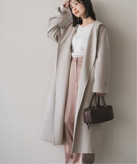 【ノーブル / スピック&スパン/NOBLE / Spick & Span】のSuper160sリバーフーディーコート 人気、トレンドファッション・服の通販 founy(ファニー) ファッション Fashion レディースファッション Fashion for Women アウター Coat / Outerwear Collection コート・ロングコート・ピーコート Long Coats, Peacoats & More クラシック Classic, Timeless Style フロント Front, Front Design ポケット Pocket, Pocket Detail ループ Loop, Loop Knit ロング Long, Long-Length エレガント 上品 Elegant |ID:prp329100004685354