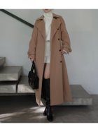 【アニュアンス/anuans】のウールトレンチコート 人気、トレンドファッション・服の通販 founy(ファニー) ファッション Fashion レディースファッション Fashion for Women アウター Coat / Outerwear Collection コート・ロングコート・ピーコート Long Coats, Peacoats & More トレンチコート / 春秋の定番アウター Trench Coats なめらか Smooth, Silky Texture キュプラ Cupro, Eco Fabric スタンド Stand Collar, Upright Stand ベーシック Basic, Essential マニッシュ Mannish, Boyish 冬 Winter / This Winter thumbnail CAMEL|ID: prp329100004685364 ipo3291000000033835653