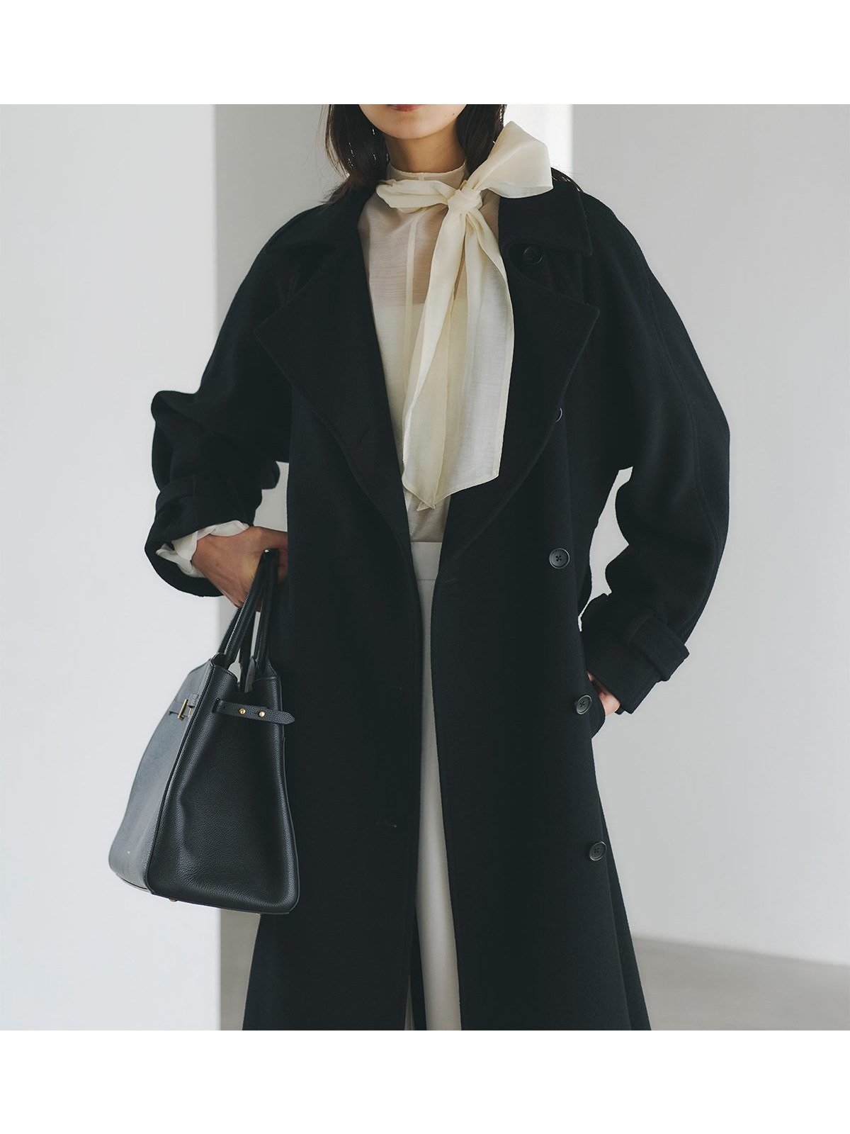 【アニュアンス/anuans】のウールトレンチコート インテリア・キッズ・メンズ・レディースファッション・服の通販 founy(ファニー)  ファッション Fashion レディースファッション Fashion for Women アウター Coat / Outerwear Collection コート・ロングコート・ピーコート Long Coats, Peacoats & More トレンチコート / 春秋の定番アウター Trench Coats なめらか Smooth, Silky Texture キュプラ Cupro, Eco Fabric スタンド Stand Collar, Upright Stand ベーシック Basic, Essential マニッシュ Mannish, Boyish 冬 Winter / This Winter BLACK|ID: prp329100004685364 ipo3291000000034180882