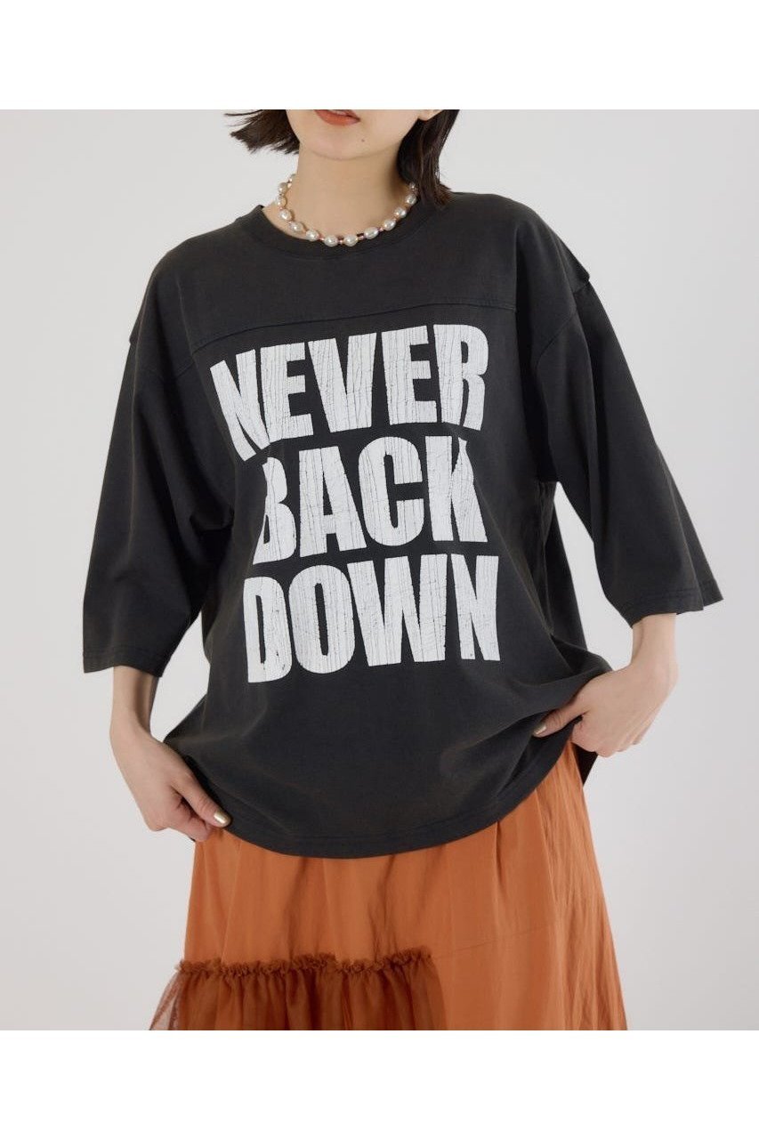 【ロデオクラウンズワイドボウル/RODEO CROWNS WIDE BOWL】のメッセージ5分袖Tシャツ インテリア・キッズ・メンズ・レディースファッション・服の通販 founy(ファニー) 　ファッション　Fashion　レディースファッション　Fashion for Women　トップス・カットソー　Cut & Sew Tops　シャツ・ブラウス・オフィスカジュアル　Elegant Blouses & Button-Ups　ロングTシャツ・Tシャツ　Longline T-Shirts & Tees　おすすめ　Recommended / Our Picks　カーゴパンツ　Cargo Pants, Utility Pants　デニム　Denim, Jeans Material　フロント　Front, Front Design　プリント　Print, Printed Pattern　ヨーク　Yoke, Yoke Design　ワイド　Wide, Wide Fit　夏　Summer　BLK|ID: prp329100004685367 ipo3291000000033835667
